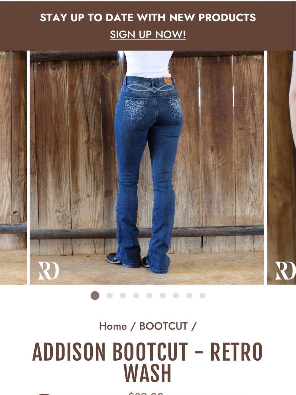 Addison Bootcut Jeans - Retro Blue Wash